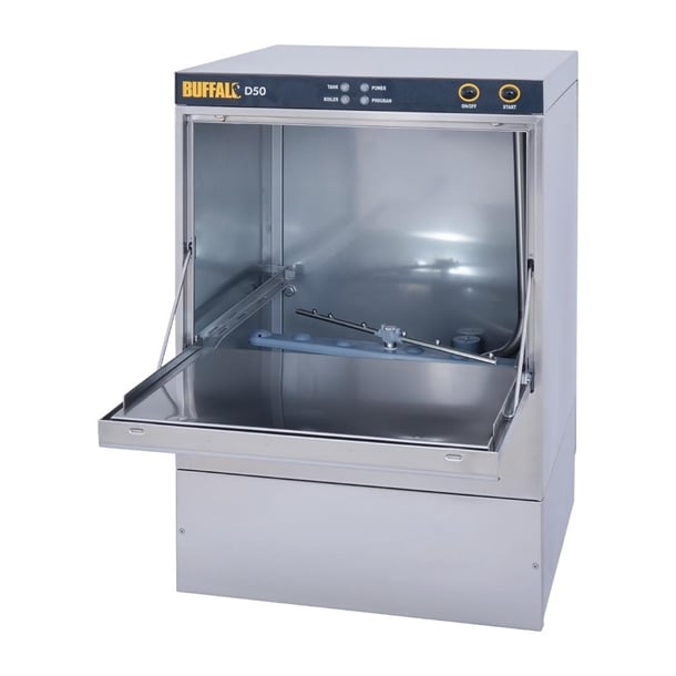 Buffalo Undercounter Dishwasher with Drain Pump 500m x 500mm Baskets dw319