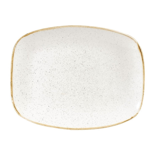Churchill Stonecast Rectangular Plates Barley White 245 x 355mm (6 Pack) dw320