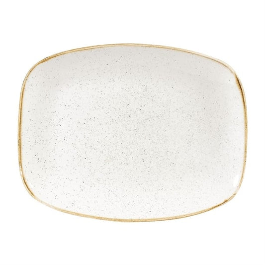 Churchill Stonecast Rectangular Plates Barley White 245 x 355mm (6 Pack) dw320
