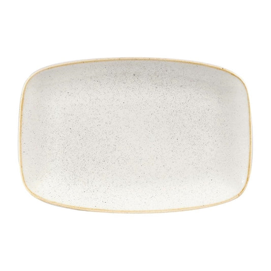 Churchill Stonecast Rectangular Plates Barley White 199 x 300mm (6 Pack) dw322