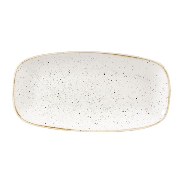 Churchill Stonecast Rectangular Plates Barley White 153 x 298mm (12 Pack) dw324