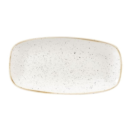 Churchill Stonecast Rectangular Plates Barley White 153 x 298mm (12 Pack) dw324