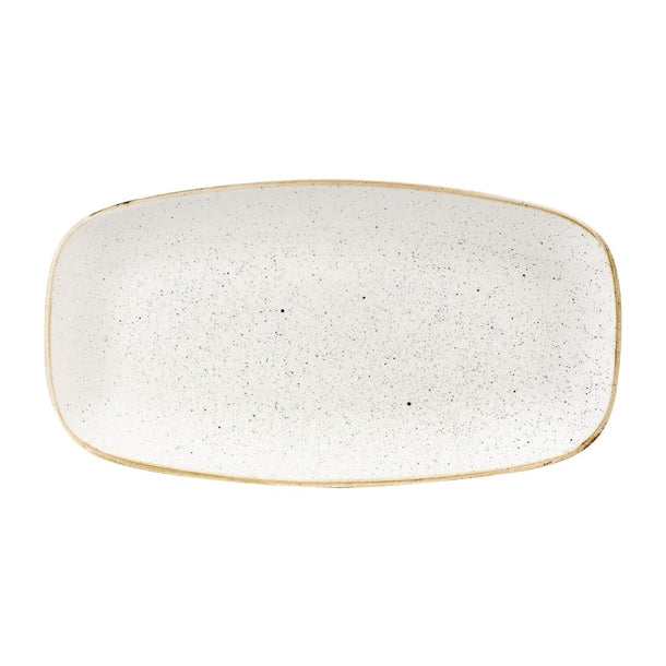 Churchill Stonecast Rectangular Plates Barley White 127 x 269mm (12 Pack) dw326