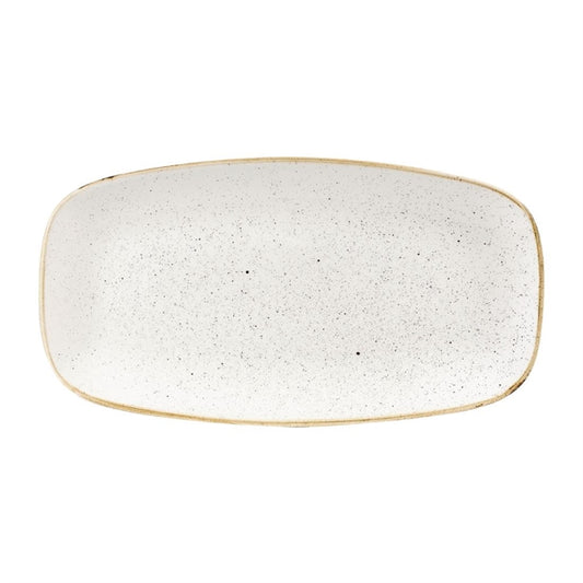 Churchill Stonecast Rectangular Plates Barley White 127 x 269mm (12 Pack) dw326