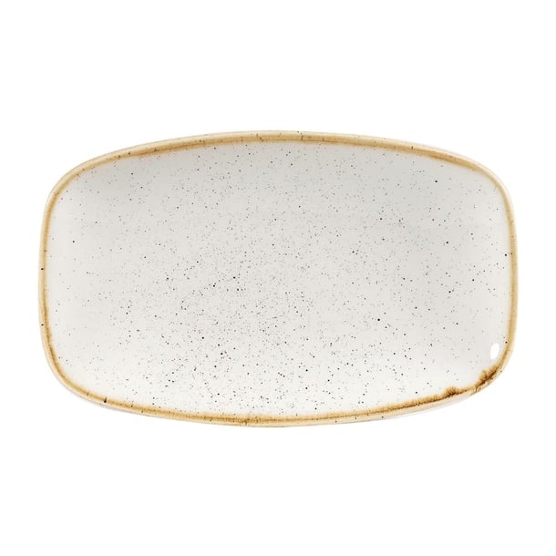 Churchill Stonecast Rectangular Plates Barley White 121 x 200mm (12 Pack) dw327