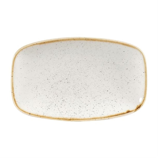 Churchill Stonecast Rectangular Plates Barley White 121 x 200mm (12 Pack) dw327