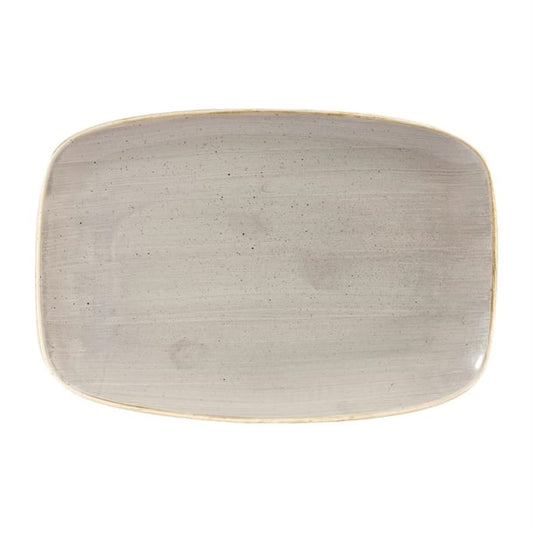 Churchill Stonecast Rectangular Plates Peppercorn Grey 245 x 355mm (6 Pack) dw329