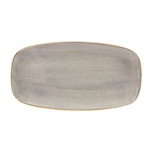 Churchill Stonecast Rectangular Plates Peppercorn Grey 189 x 355mm (6 Pack) dw330