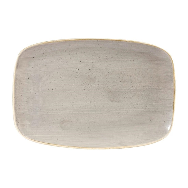Churchill Stonecast Rectangular Plates Peppercorn Grey 199 x 300mm (6 Pack) dw331