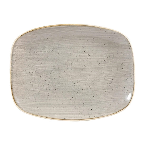 Churchill Stonecast Rectangular Plates Peppercorn Grey 202 x 261mm (12 Pack) dw332