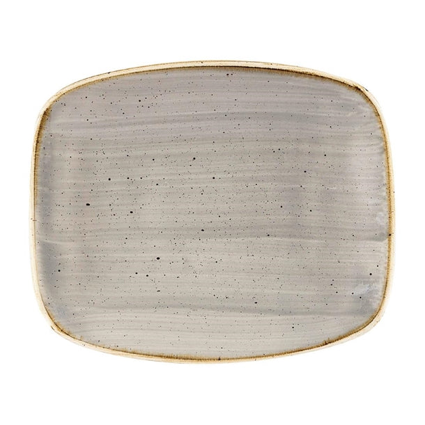 Churchill Stonecast Rectangular Plates Peppercorn Grey 157 x 237mm (12 Pack) dw334