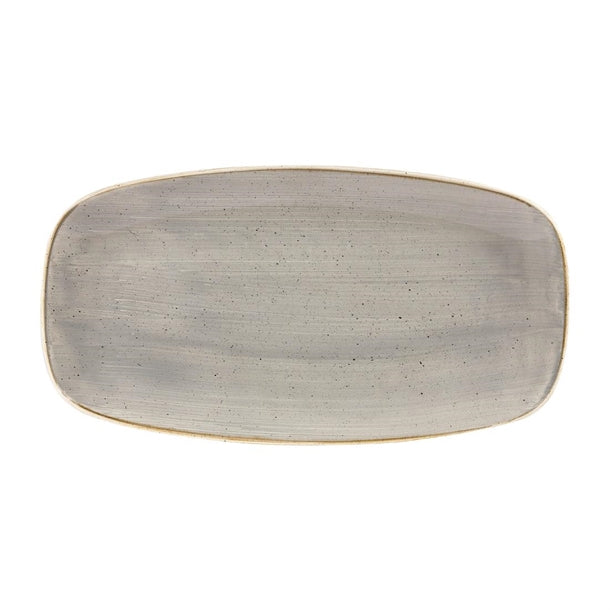 Churchill Stonecast Rectangular Plates Peppercorn Grey 127 x 269mm (12 Pack) dw335