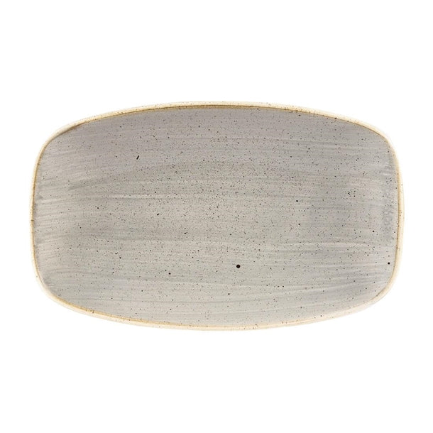 Churchill Stonecast Rectangular Plates Peppercorn Grey 121 x 200mm (12 Pack) dw336