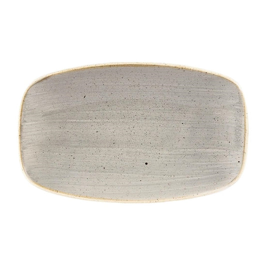 Churchill Stonecast Rectangular Plates Peppercorn Grey 121 x 200mm (12 Pack) dw336