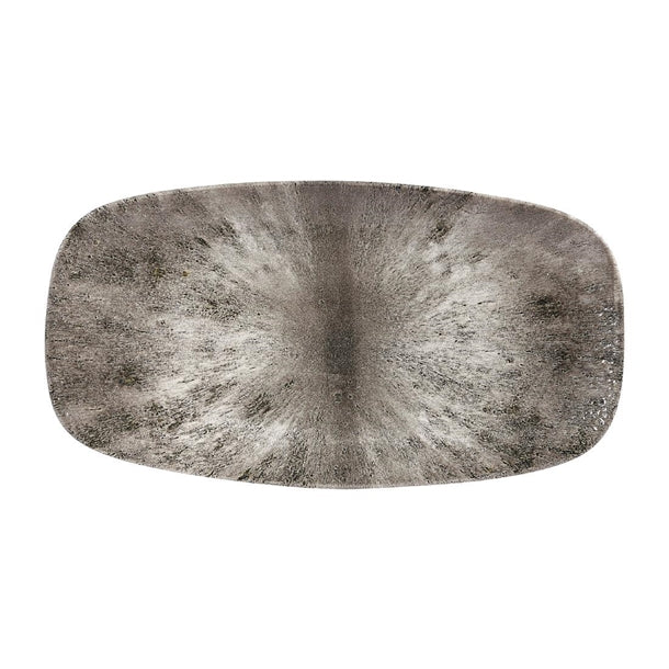 Churchill Studio Prints Stone Rectangular Plates Quartz Black 189 x 355mm (6 Pack) dw393