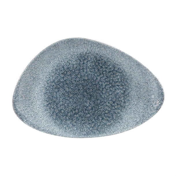 Churchill Studio Prints Raku Triangular Plates Topaz Blue 300mm (6 Pack) dw410