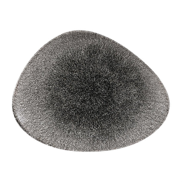 Churchill Studio Prints Raku Triangular Plates Quartz Black 260mm (12 Pack) dw416