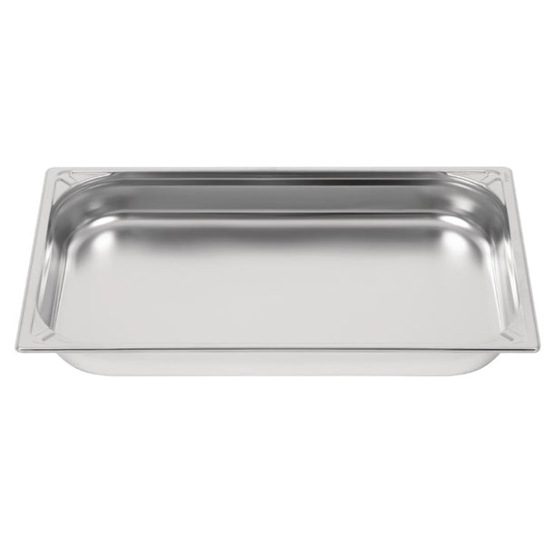 Vogue Heavy Duty Stainless Steel 1/1 Gastronorm Tray 65mm dw433