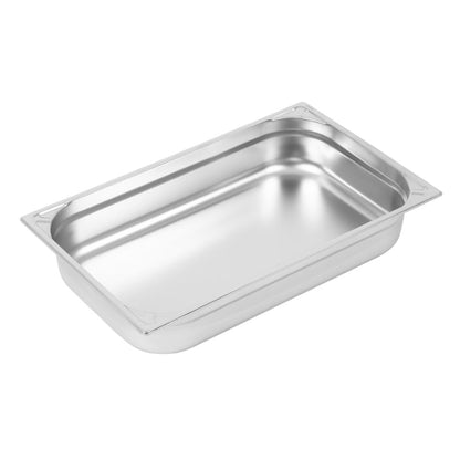 Vogue Heavy Duty Stainless Steel 1/1 Gastronorm Tray 100mm dw434