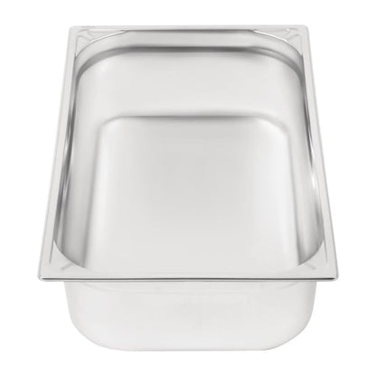 Vogue Heavy Duty Stainless Steel 1/1 Gastronorm Tray 150mm dw435