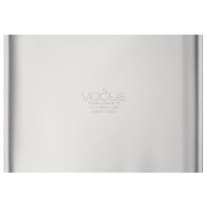 Vogue Heavy Duty Stainless Steel 1/1 Gastronorm Tray 200mm dw436