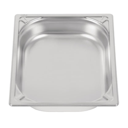Vogue Heavy Duty Stainless Steel 1/2 Gastronorm Tray 65mm dw438