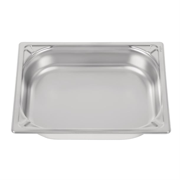 Vogue Heavy Duty Stainless Steel 1/2 Gastronorm Tray 65mm dw438