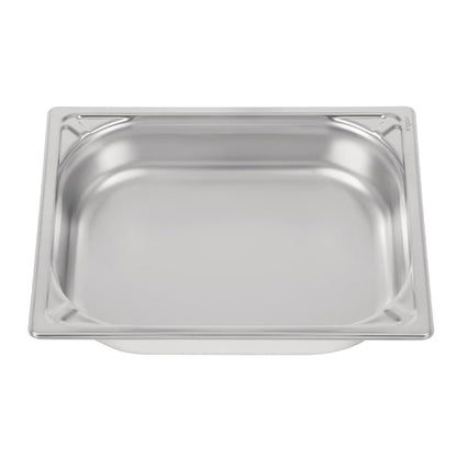 Vogue Heavy Duty Stainless Steel 1/2 Gastronorm Tray 65mm dw438