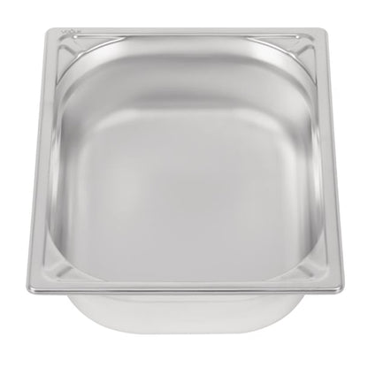 Vogue Heavy Duty Stainless Steel 1/2 Gastronorm Tray 100mm dw439