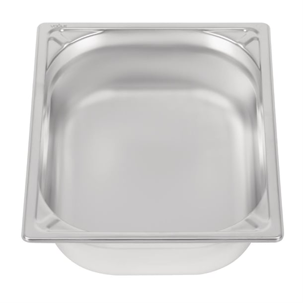 Vogue Heavy Duty Stainless Steel 1/2 Gastronorm Tray 100mm dw439