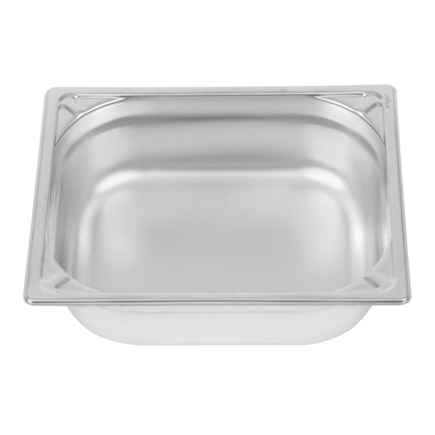 Vogue Heavy Duty Stainless Steel 1/2 Gastronorm Tray 100mm dw439