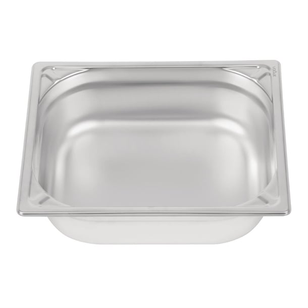 Vogue Heavy Duty Stainless Steel 1/2 Gastronorm Tray 100mm dw439