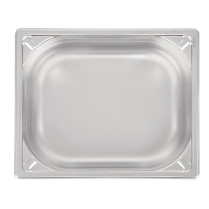 Vogue Heavy Duty Stainless Steel 1/2 Gastronorm Tray 100mm dw439