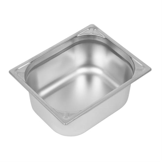Vogue Heavy Duty Stainless Steel 1/2 Gastronorm Tray 150mm dw440