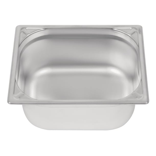 Vogue Heavy Duty Stainless Steel 1/2 Gastronorm Tray 150mm dw440