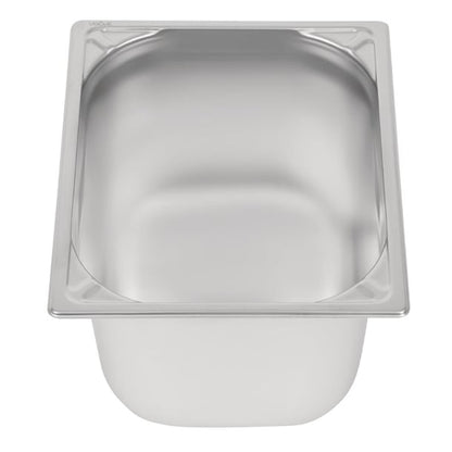 Vogue Heavy Duty Stainless Steel 1/2 Gastronorm Tray 200mm dw441