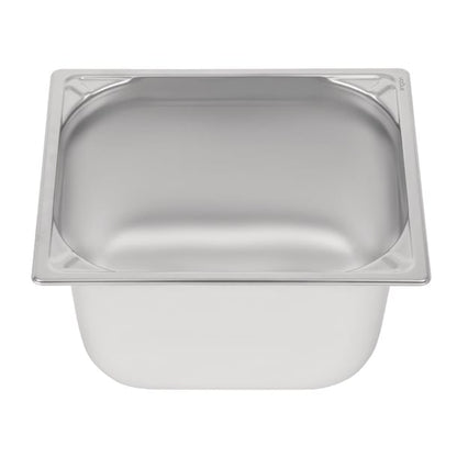Vogue Heavy Duty Stainless Steel 1/2 Gastronorm Tray 200mm dw441