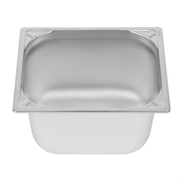 Vogue Heavy Duty Stainless Steel 1/2 Gastronorm Tray 200mm dw441