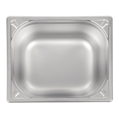 Vogue Heavy Duty Stainless Steel 1/2 Gastronorm Tray 200mm dw441