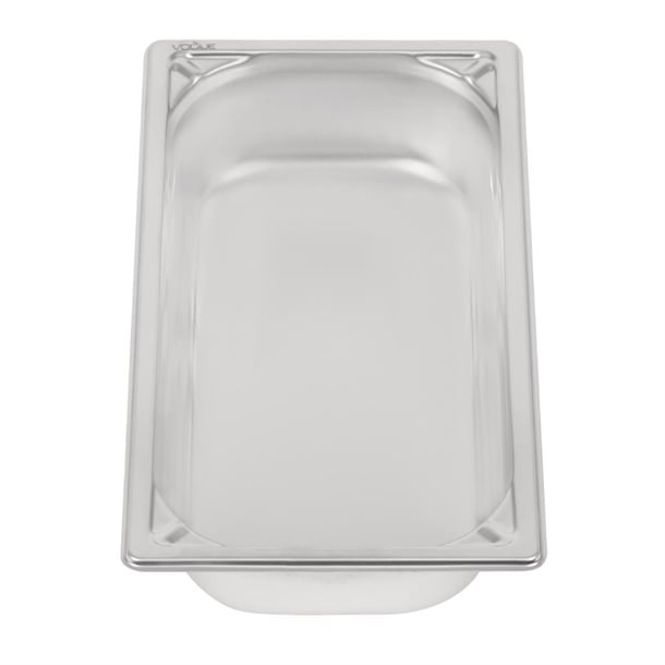Vogue Heavy Duty Stainless Steel 1/3 Gastronorm Tray 65mm dw442