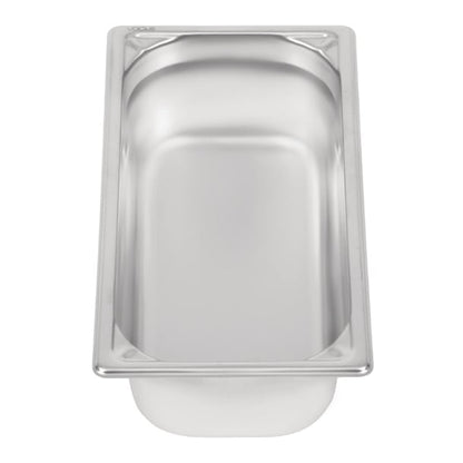 Vogue Heavy Duty Stainless Steel 1/3 Gastronorm Tray 100mm dw443