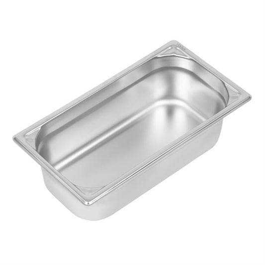 Vogue Heavy Duty Stainless Steel 1/3 Gastronorm Tray 100mm dw443