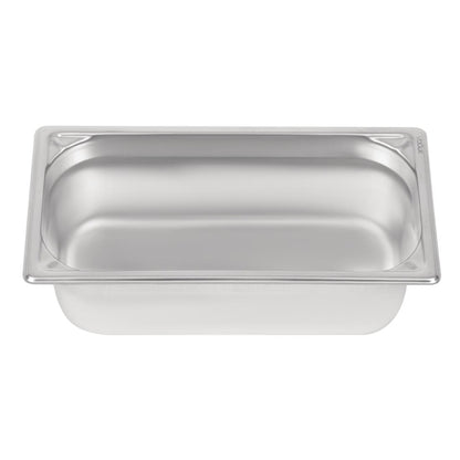 Vogue Heavy Duty Stainless Steel 1/3 Gastronorm Tray 100mm dw443