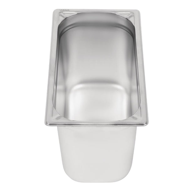 Vogue Heavy Duty Stainless Steel 1/3 Gastronorm Tray 200mm dw445