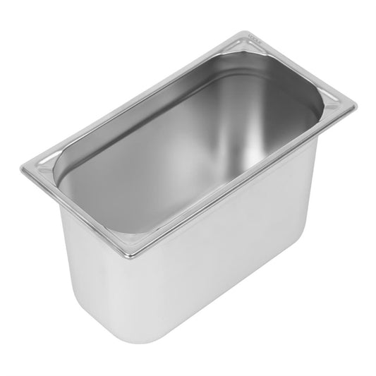 Vogue Heavy Duty Stainless Steel 1/3 Gastronorm Tray 200mm dw445