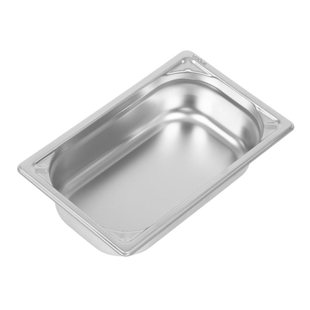 Vogue Heavy Duty Stainless Steel 1/4 Gastronorm Tray 65mm dw446