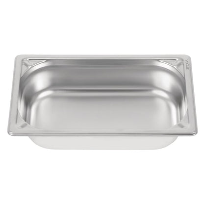 Vogue Heavy Duty Stainless Steel 1/4 Gastronorm Tray 65mm dw446