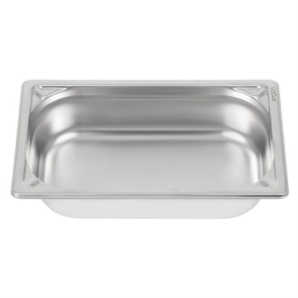 Vogue Heavy Duty Stainless Steel 1/4 Gastronorm Tray 65mm dw446