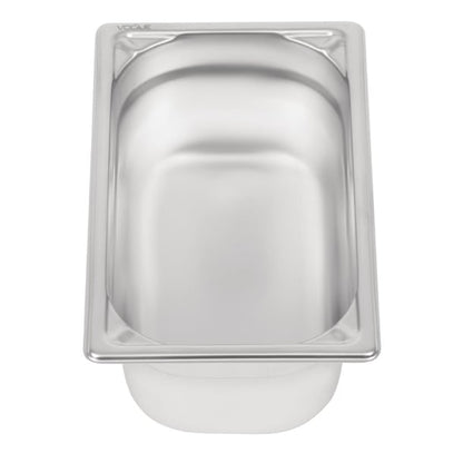 Vogue Heavy Duty Stainless Steel 1/4 Gastronorm Tray 100mm dw447