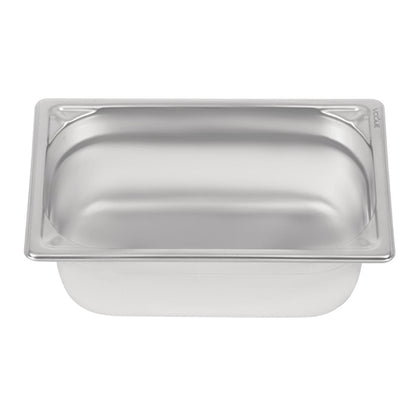 Vogue Heavy Duty Stainless Steel 1/4 Gastronorm Tray 100mm dw447
